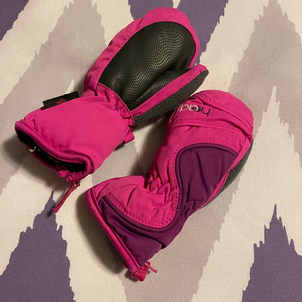 Toddler Girl pink Mittens